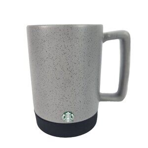Starbucks Mug Gray Stoneware Rubber Base 14fl oz